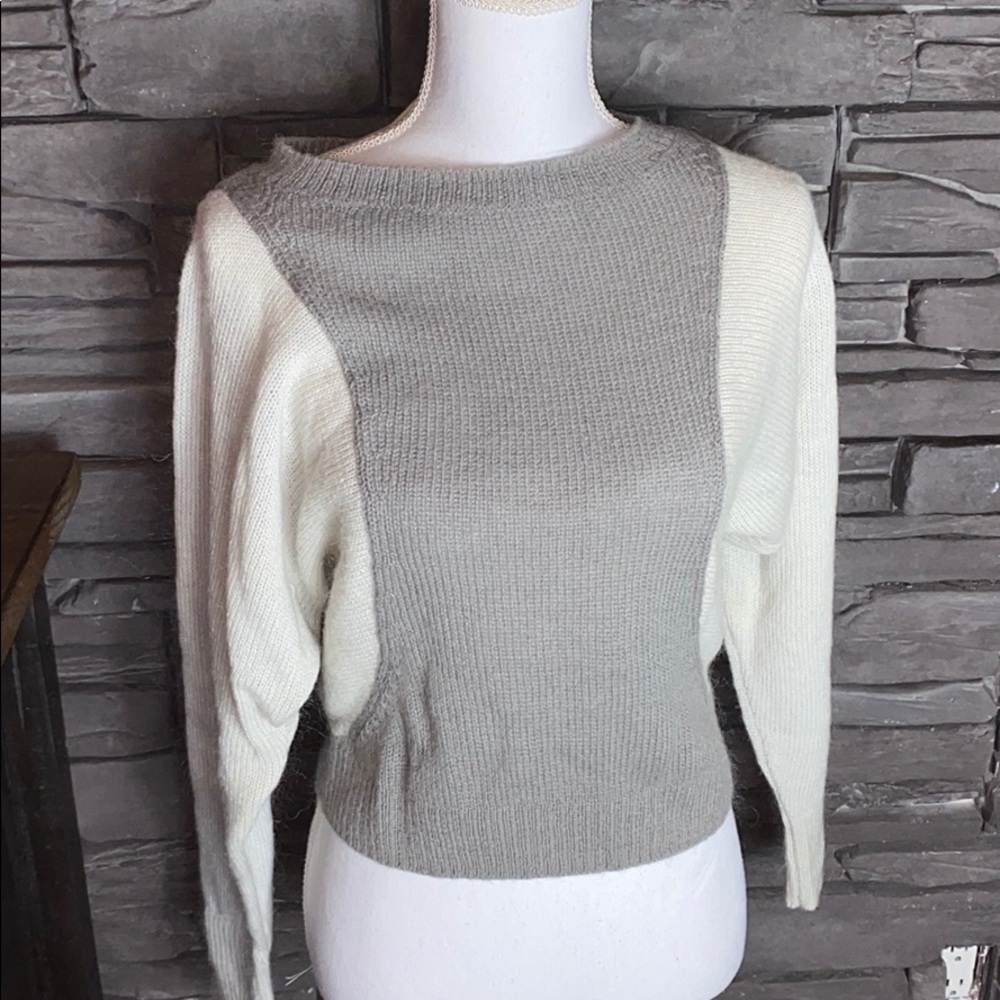 Armani Exchange Wool Mohair Crop Sweater S